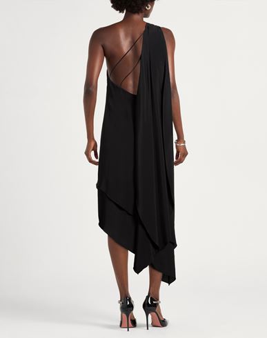 Woman Midi dress Black Size 6 Acetate, Silk