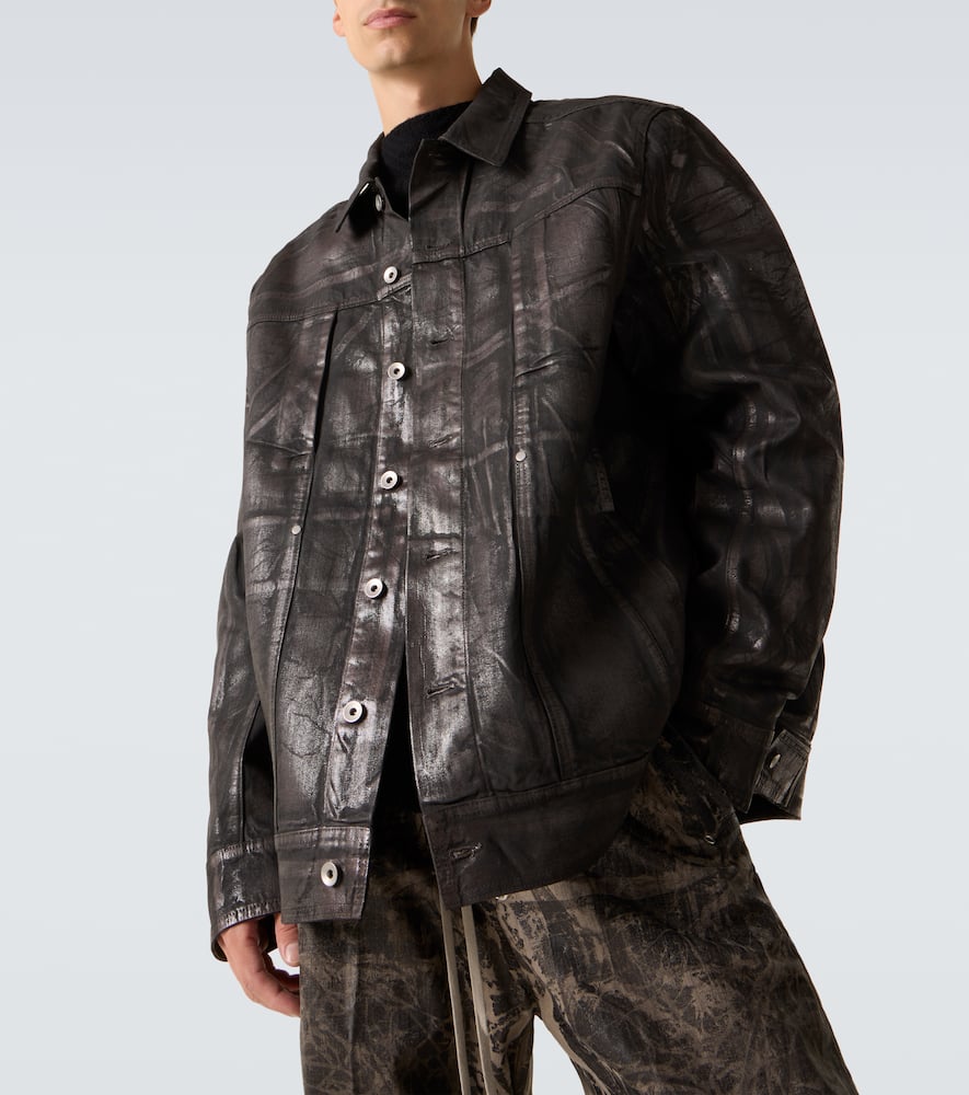 Coated denim jacket