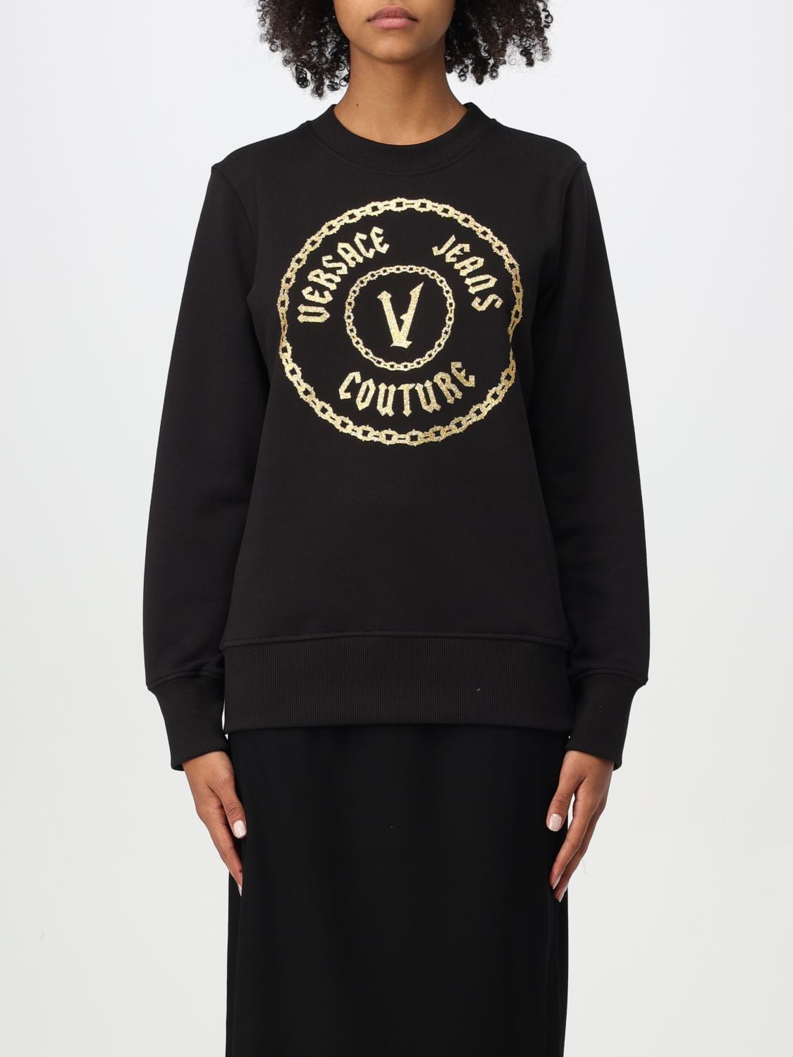 Logo-print cotton sweatshirt - Black