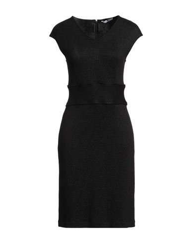 Woman Midi dress Black Size 10 Polyester, Viscose, Polyamide