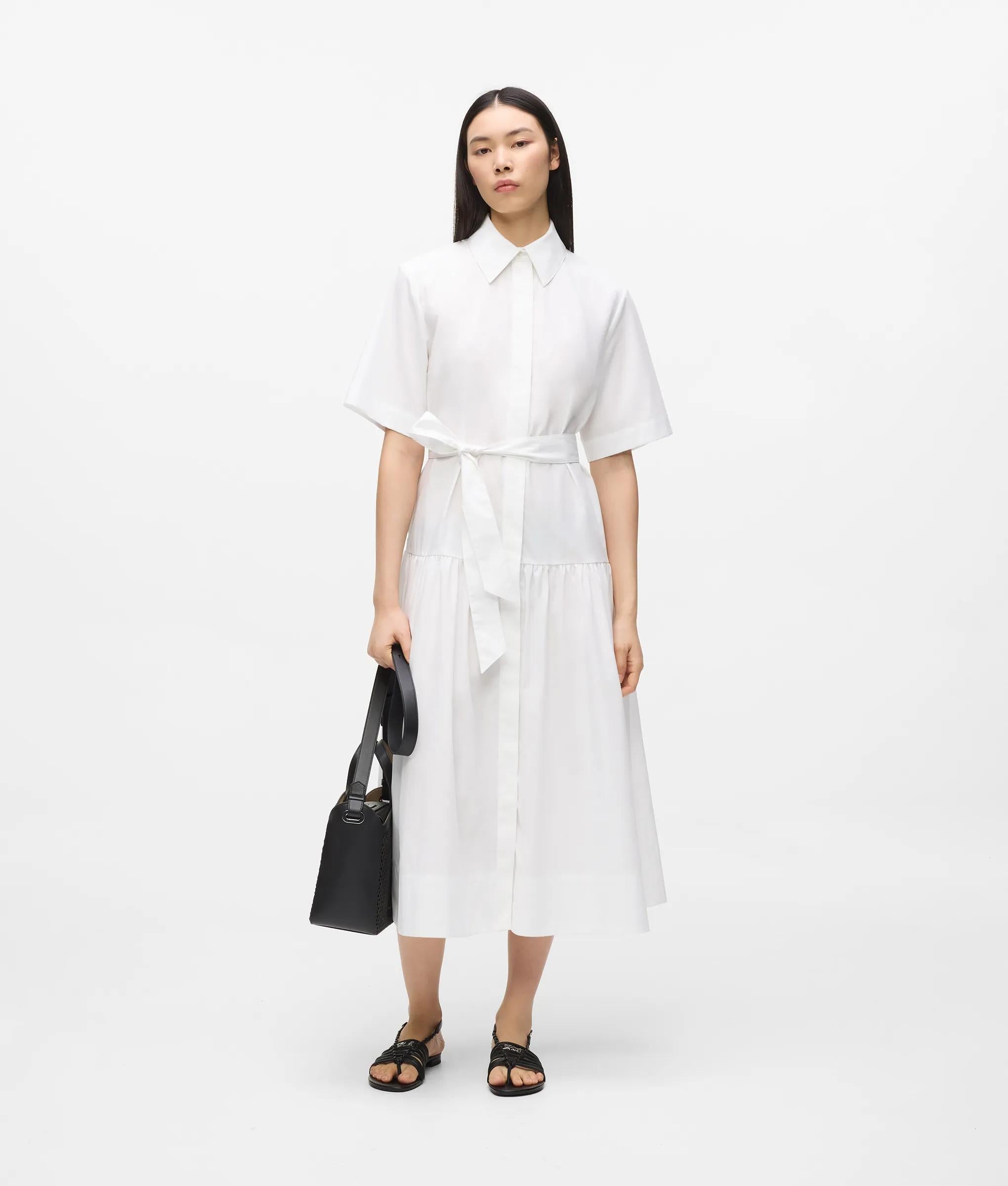 Karl Lagerfeld - Midi-hemdkleid, Damen, Weiss, Größe