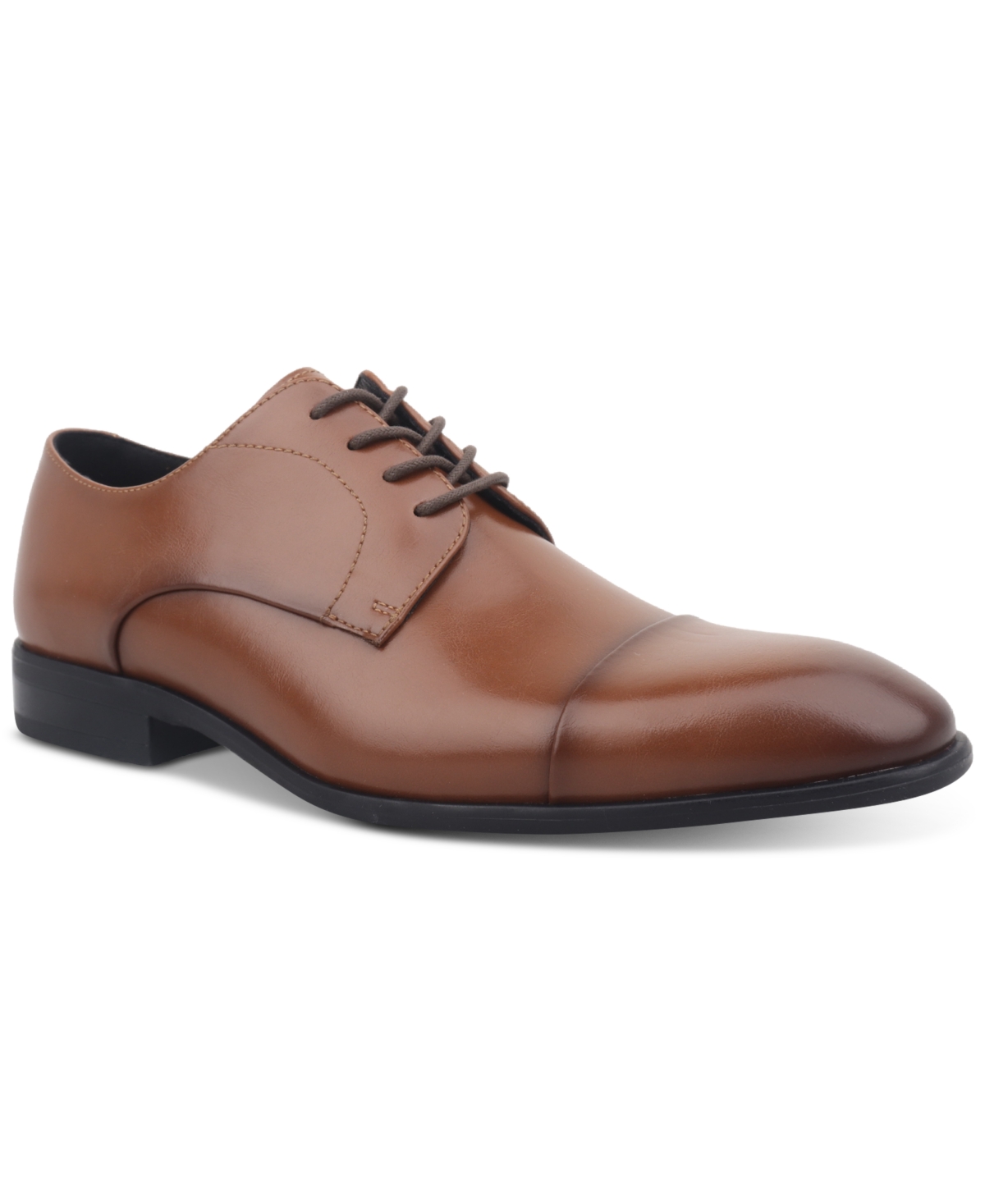 Men's Quinn Cap-Toe Oxford Dress Shoe, Created for Macy's - Tan