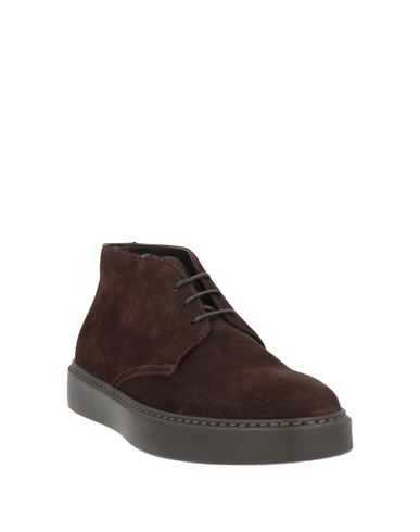 Man Ankle boots Chocolate brown Size 10.5 Leather