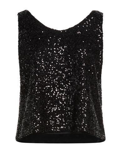 Woman Top Black Size 10 Polyester, Elastane