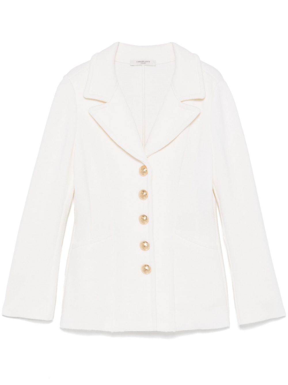Knitted blazer - White