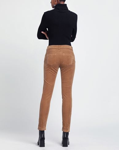 Caractère Woman Pants Camel Size 26 Cotton, Modal, Elastane