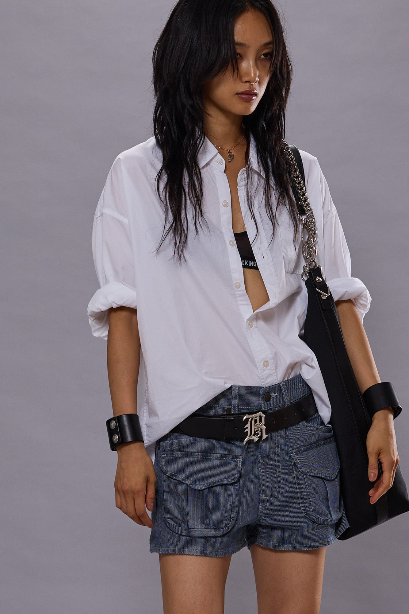 R13 Drop Neck Shirt - White