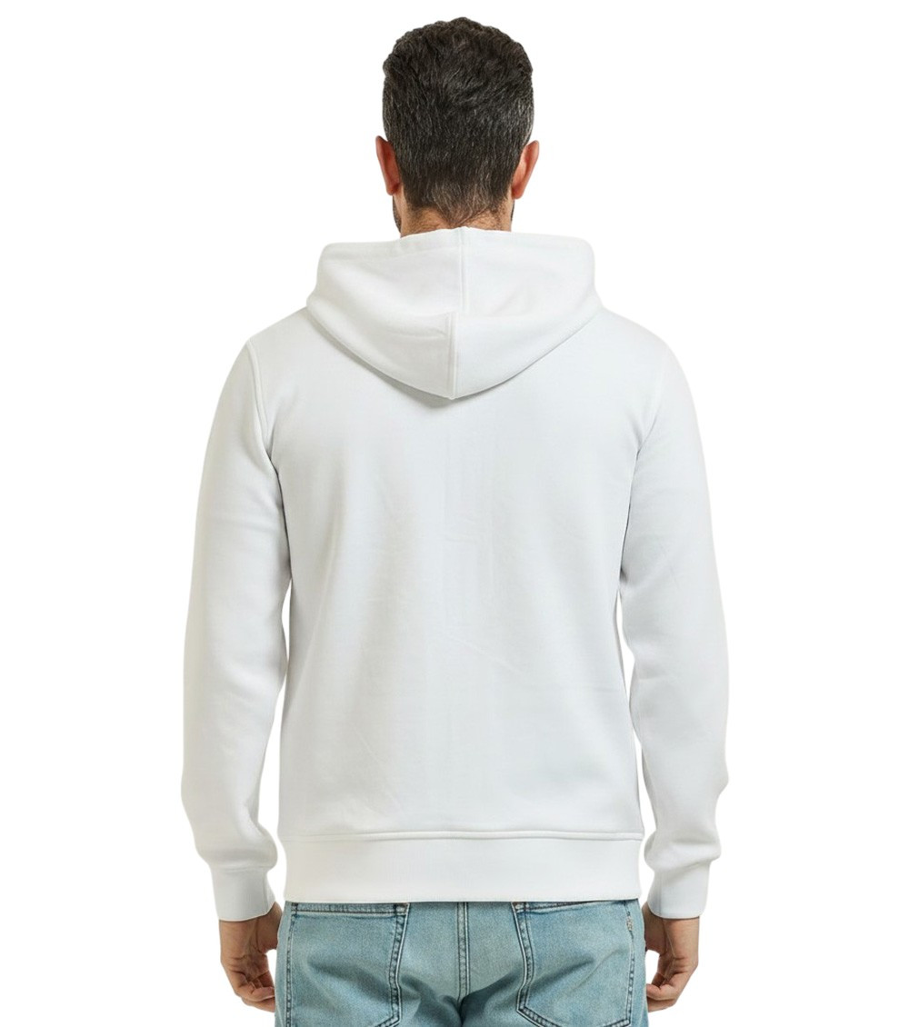 White Regular Logo Hoodie
