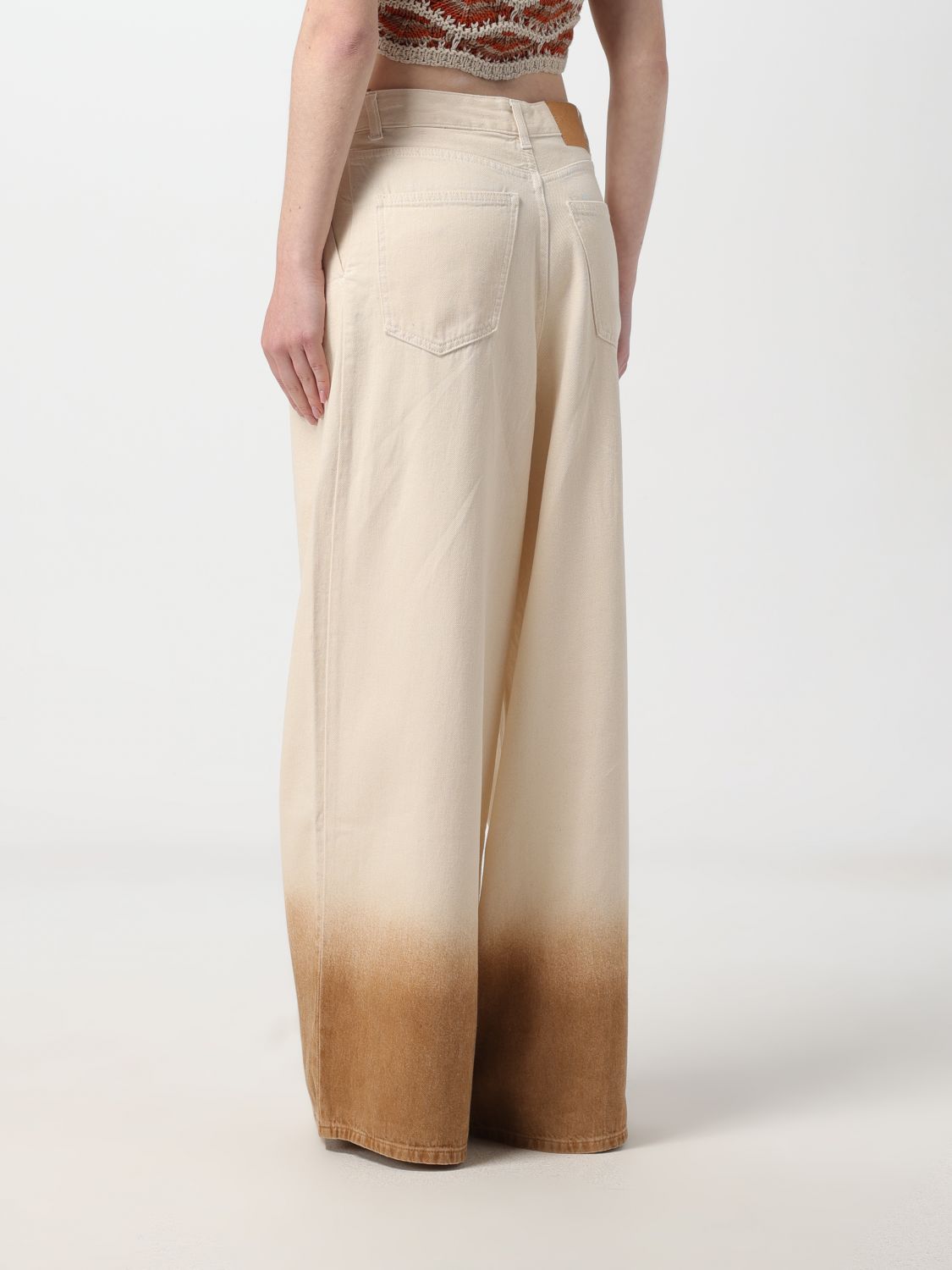 Jeans Woman color Yellow Cream