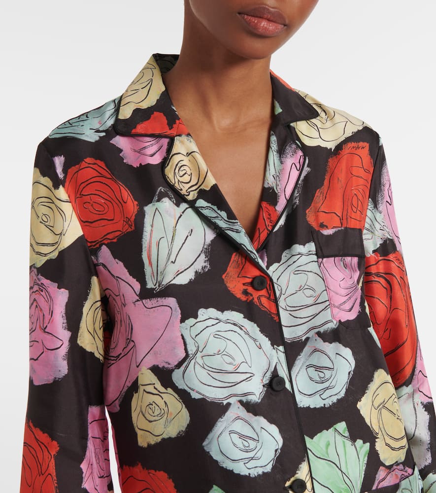 Floral silk shirt