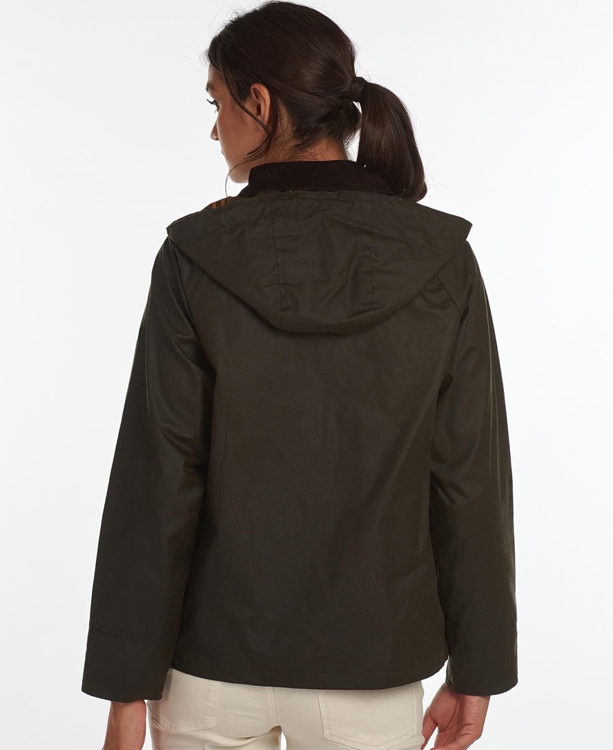 Avon wax-cotton hooded jacket