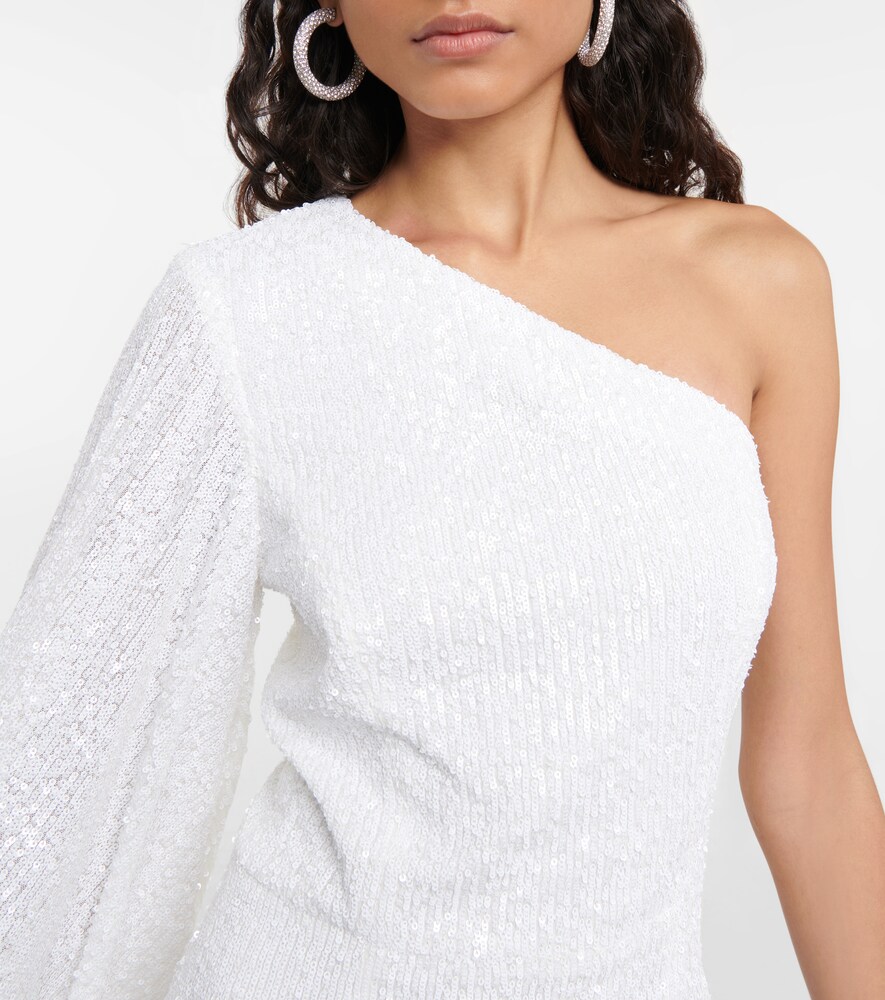Rebecca Vallance Davina feather-trimmed minidress