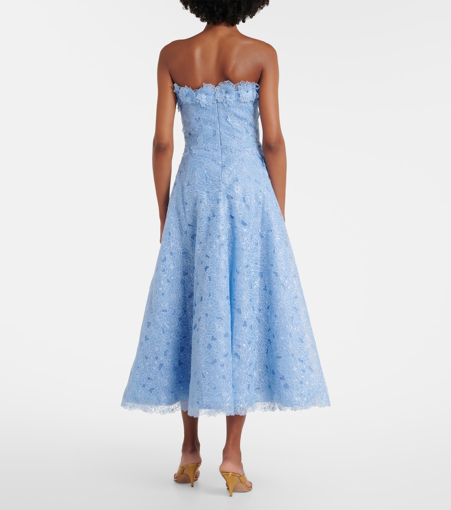 Anessa embroidered organza cocktail dress
