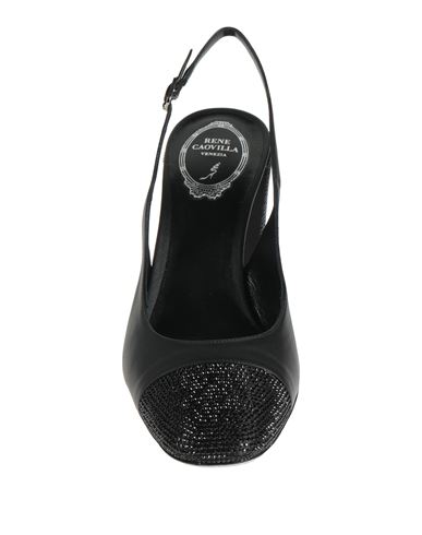 Woman Pumps Black Size 10 Lambskin, Textile fibers