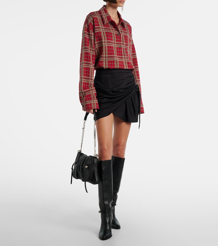 Rosaria draped virgin wool miniskirt