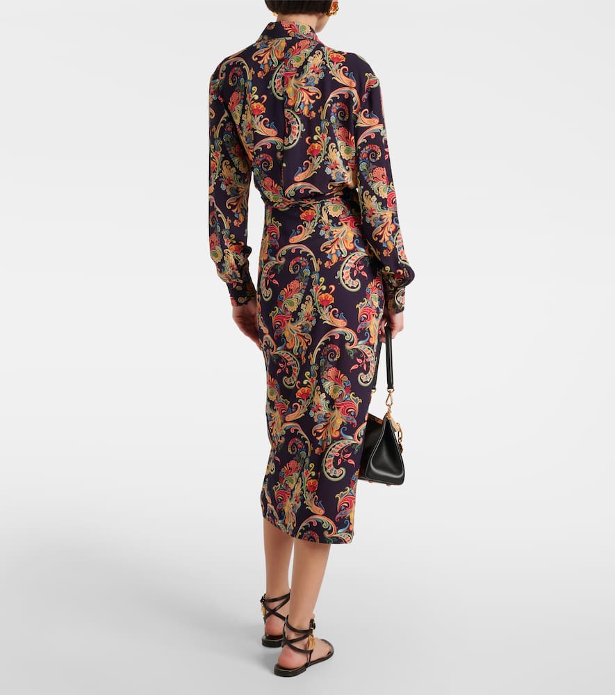Paisley shirt dress
