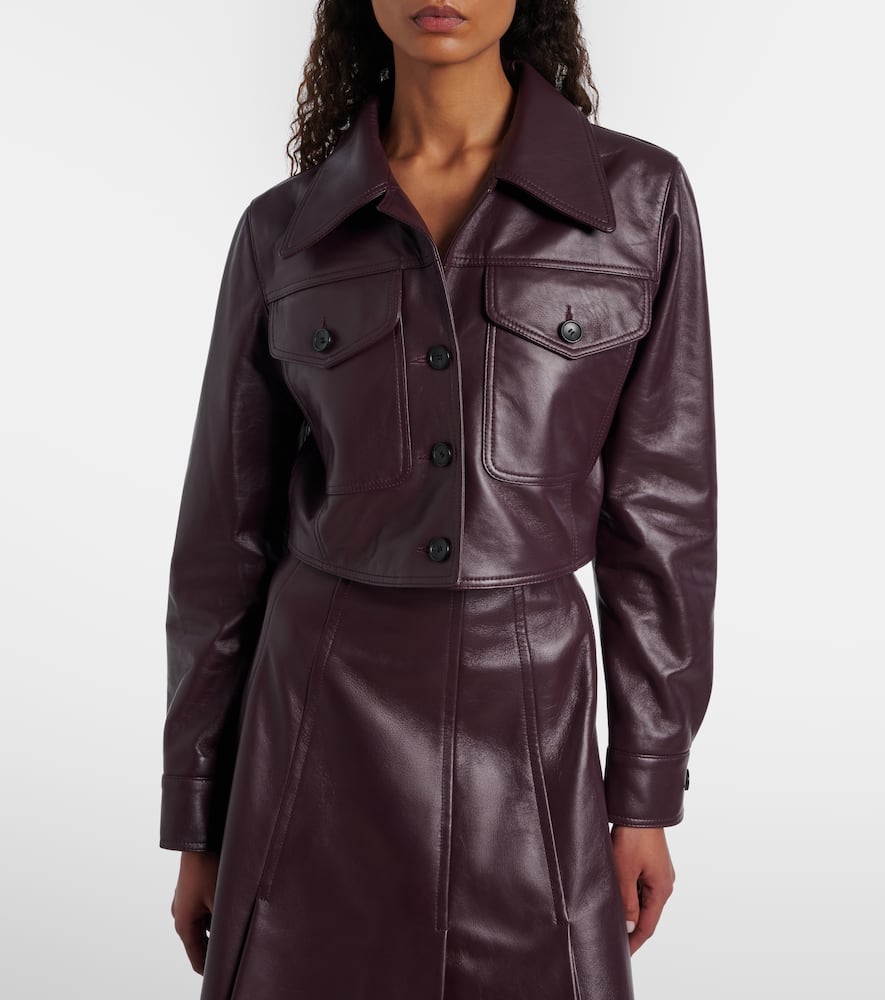 Nics cropped leather jacket