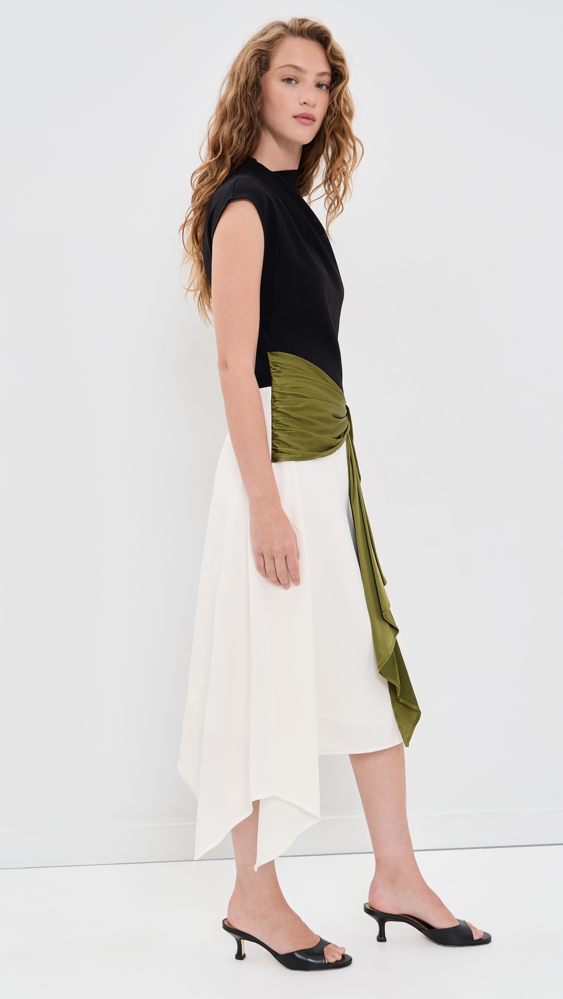 Davina Dress Black/Pear Multi