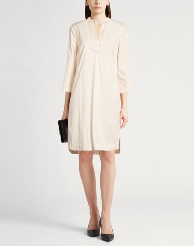 Woman Midi dress Cream Size 0 Cotton, Elastane