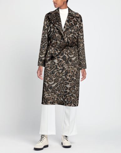 Woman Coat Camel Size 12 Acrylic, Polyester, Viscose, Wool, Polyamide