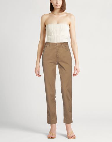 Aspesi Woman Pants Camel Size 2 Cotton, Elastane