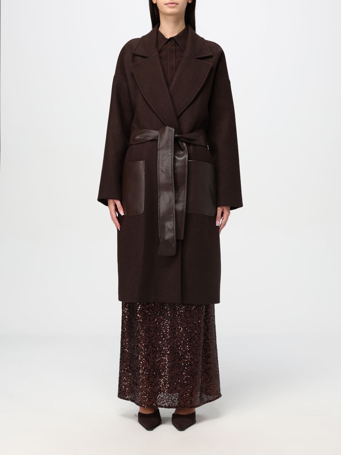 Belted coat - Brown