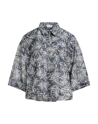 Woman Shirt Midnight blue Size 3XL Silk, Ecobrass