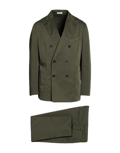 Man Suit Military green Size 44 Cotton, Elastane