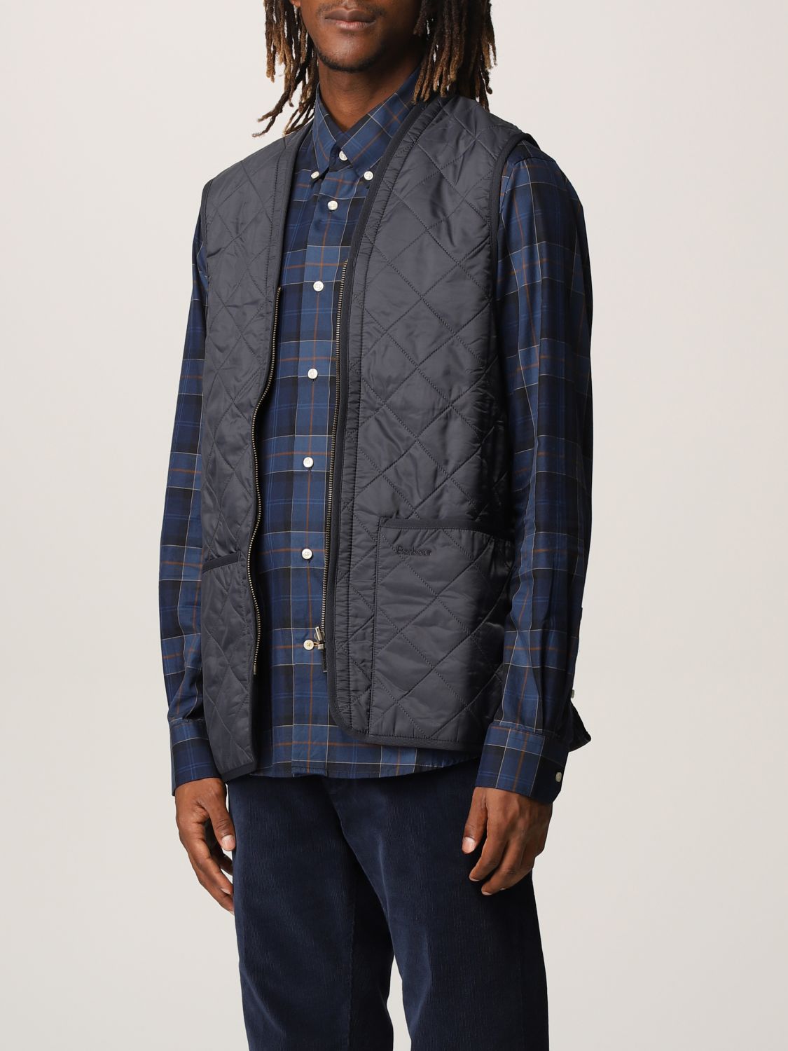 Waistcoat Men colour Blue