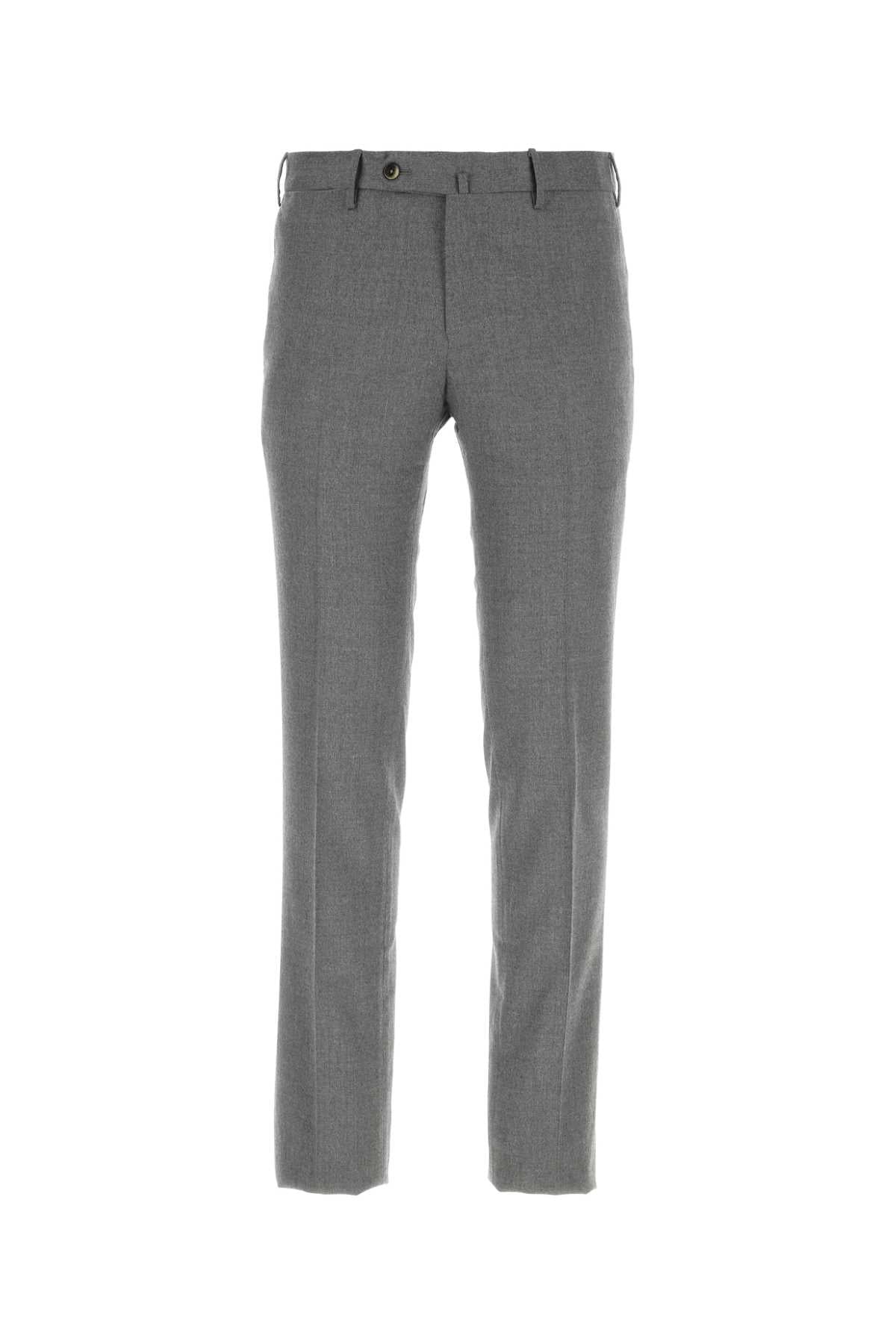 Stretch Virgin Wool Trousers — Gray