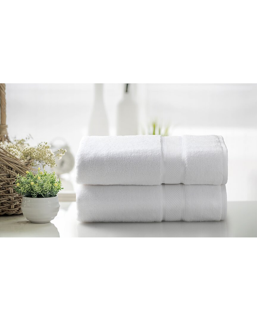 2pc Zero Twist Cotton Plush Bath Sheet Set