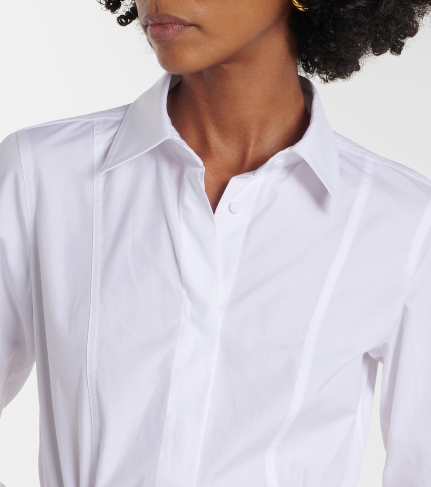 Adunco belted cotton poplin shirt dress