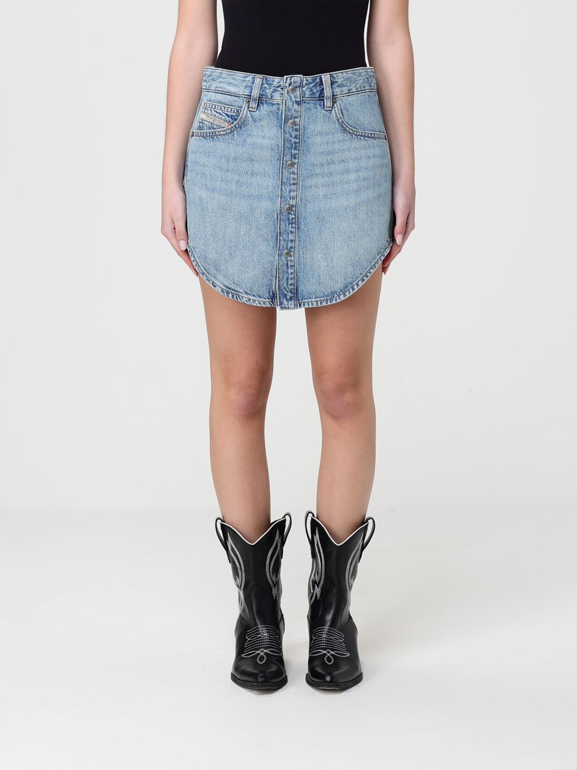 Skirt Woman color Stone Washed