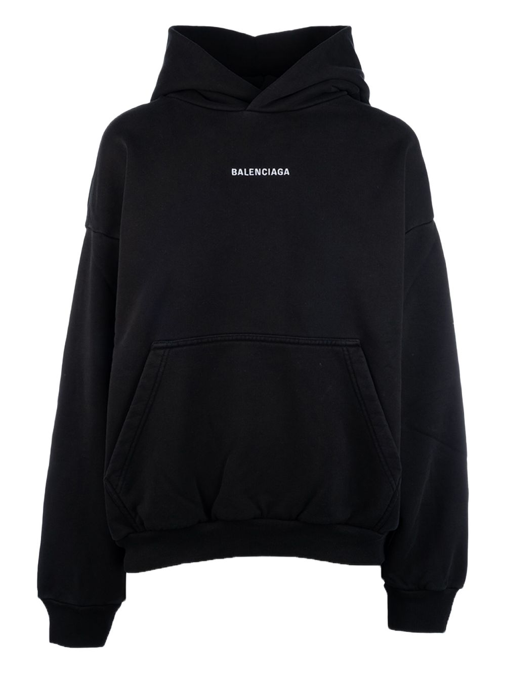 Logo-print hoodie - Black