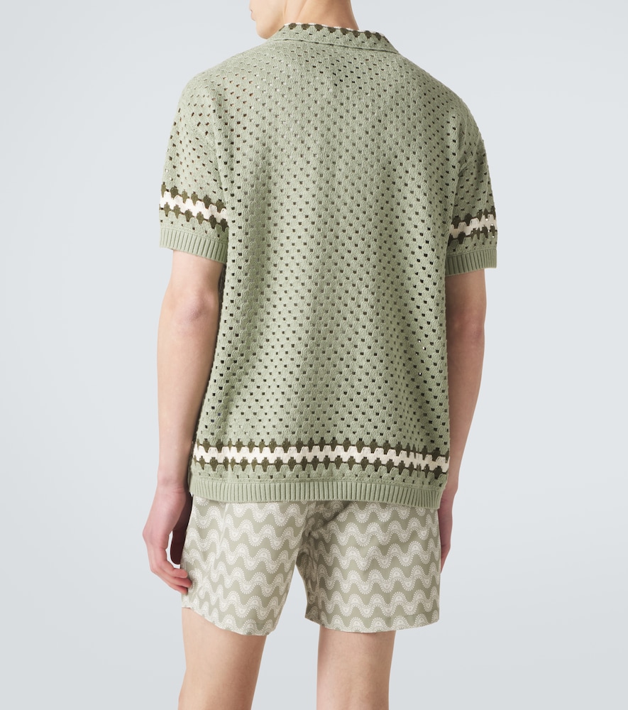 Pinto crochet cotton bowling shirt
