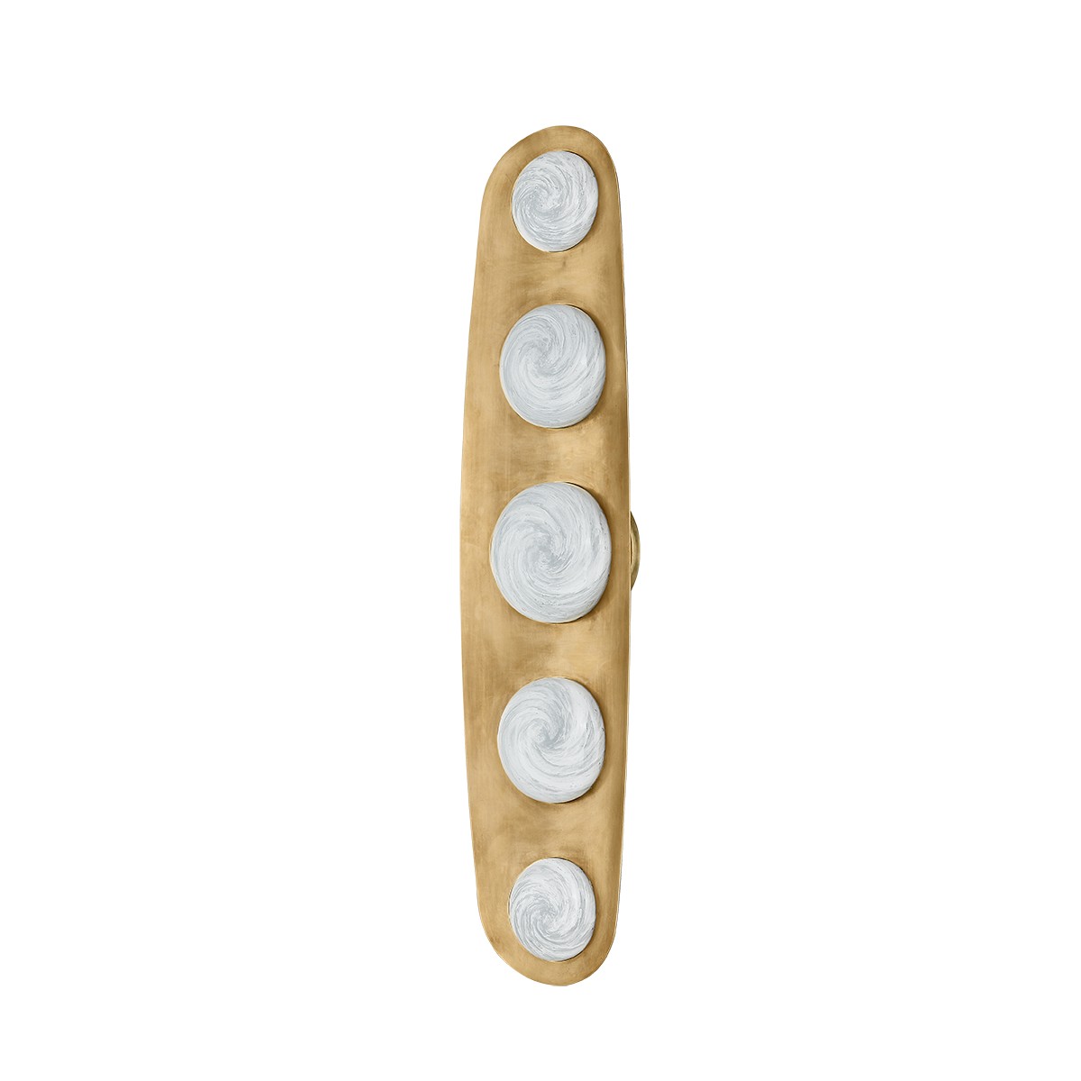Vintage Brass LED Wall Sconce from the Bezel Collection