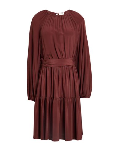 Woman Mini dress Brown Size 2 Acetate, Silk