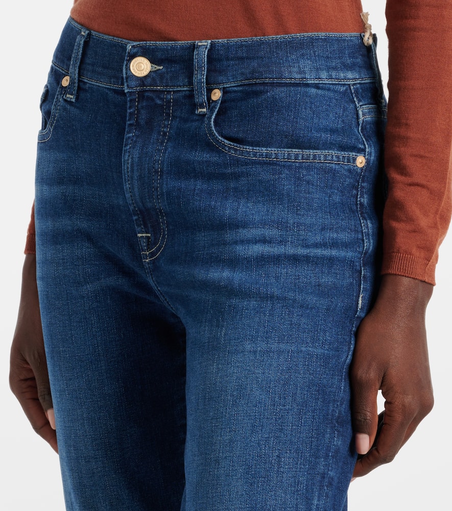 Mid-rise cropped skinny jeans