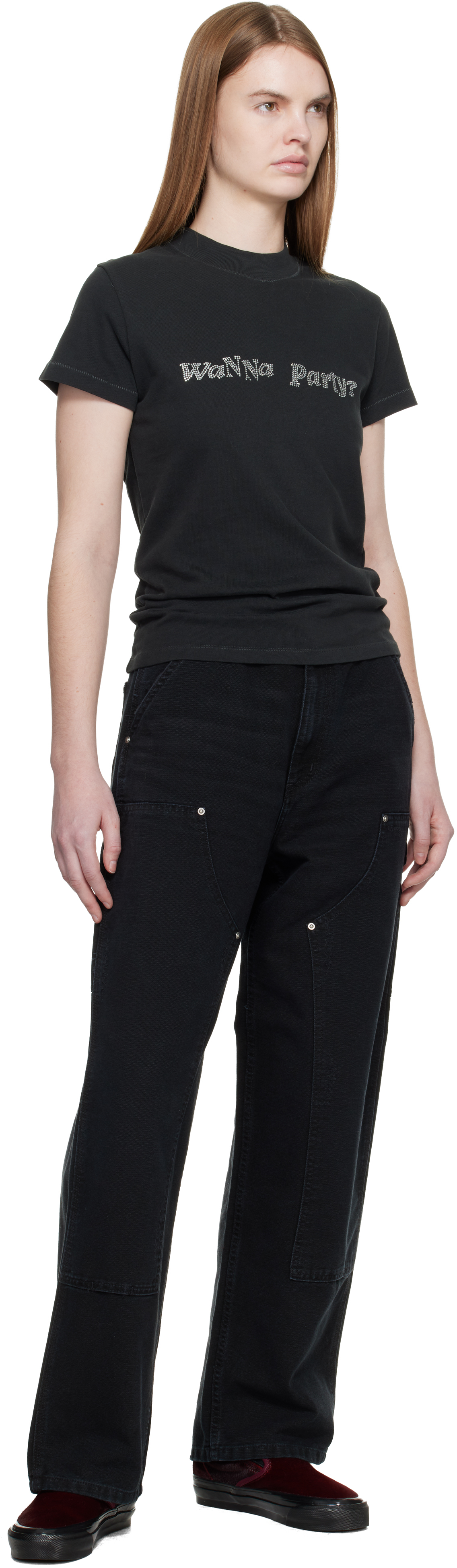 Black Brandon Double Knee Trousers