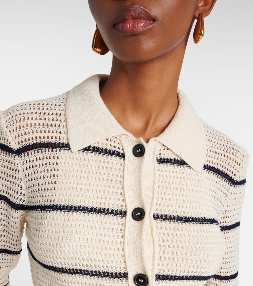Frame The Shrunken cotton-blend cardigan
