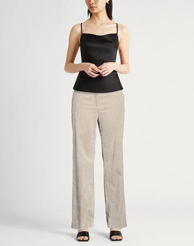 Woman Pants Taupe Size 14 Cotton, Modal, Elastane