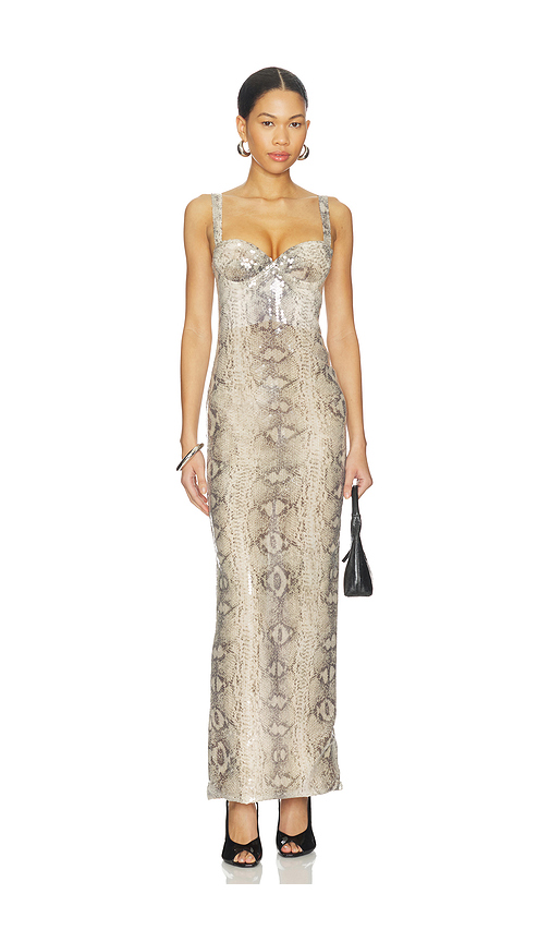 The Dolls House Renee Maxi Dress in Cream. - S also in