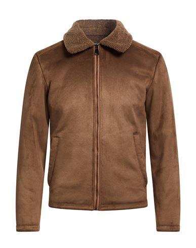 Man Jacket Light brown Size 40 Polyester