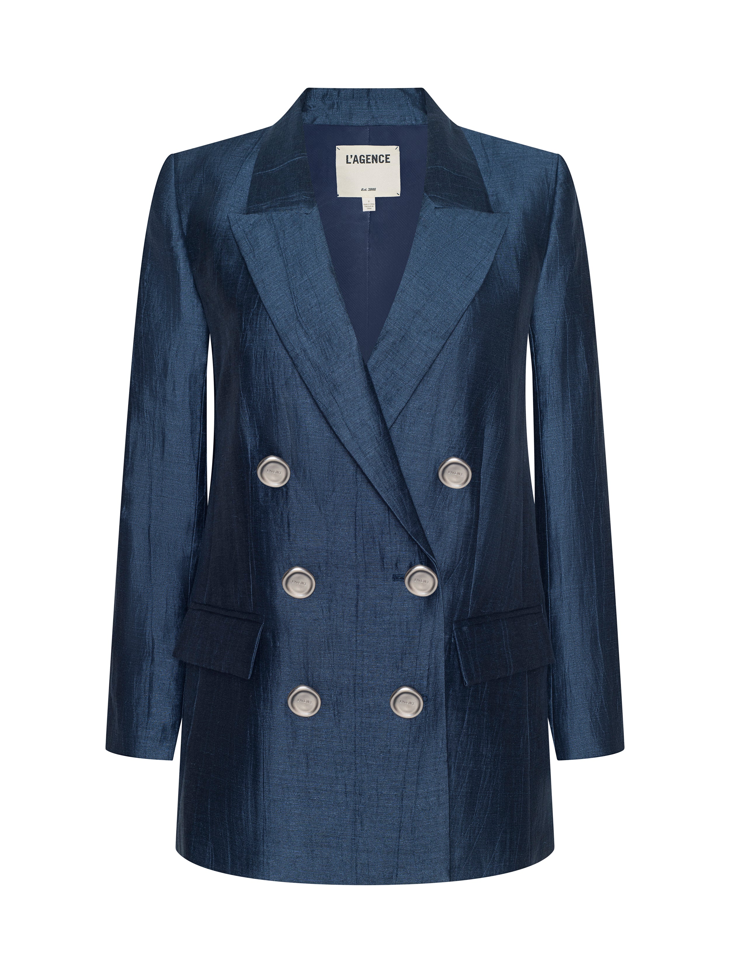Cambrie Oversized Blazer In Deep Sea Blend