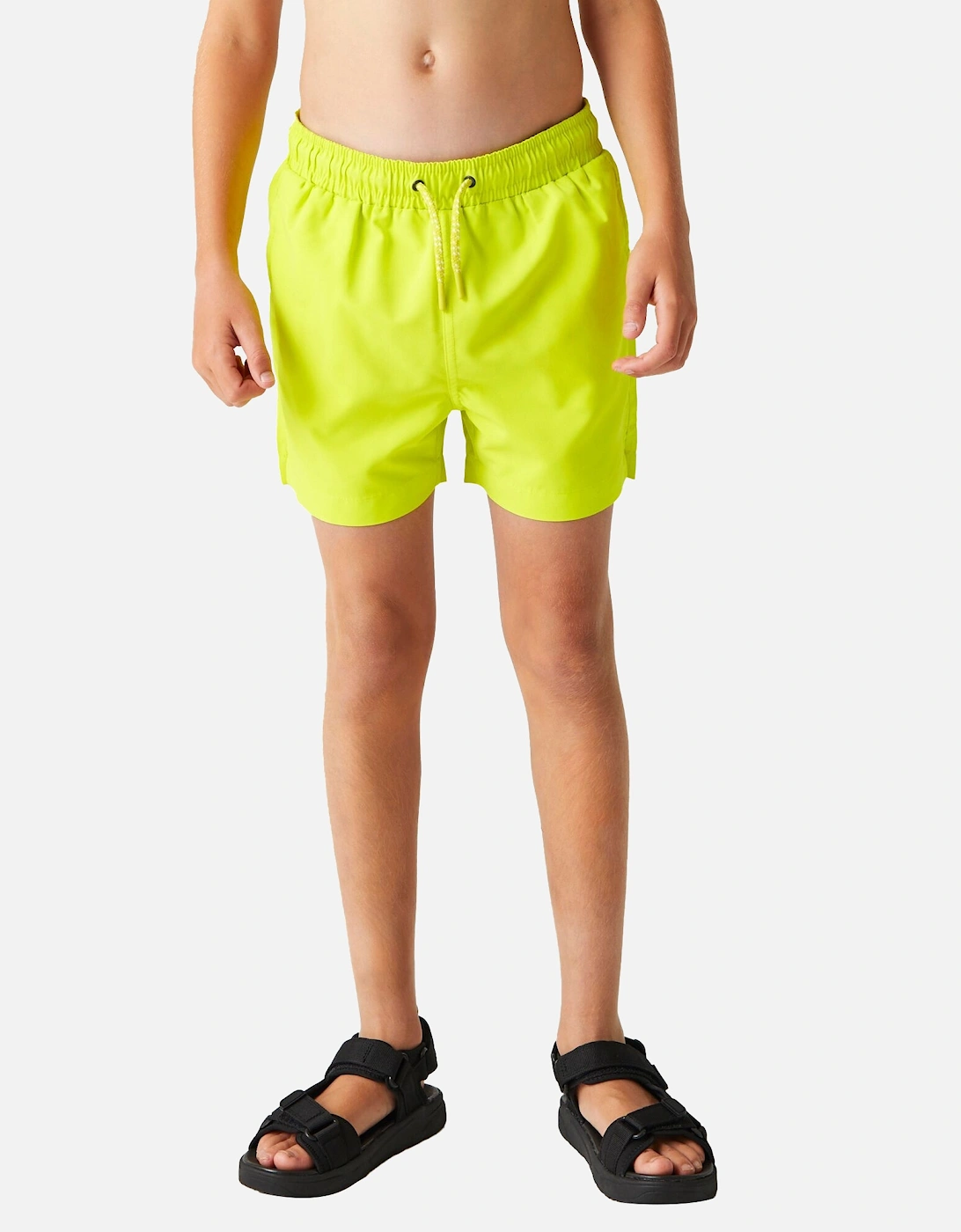 Boy's Regatta Childrens/Kids Skander III Plain Swim Shorts - Citron Lime - Size: 14 years