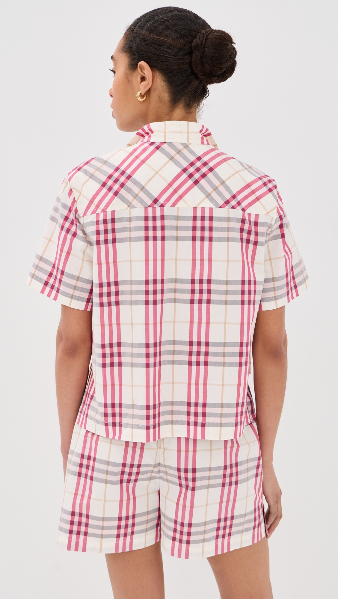 Olea Plaid Top Aubergine Purple