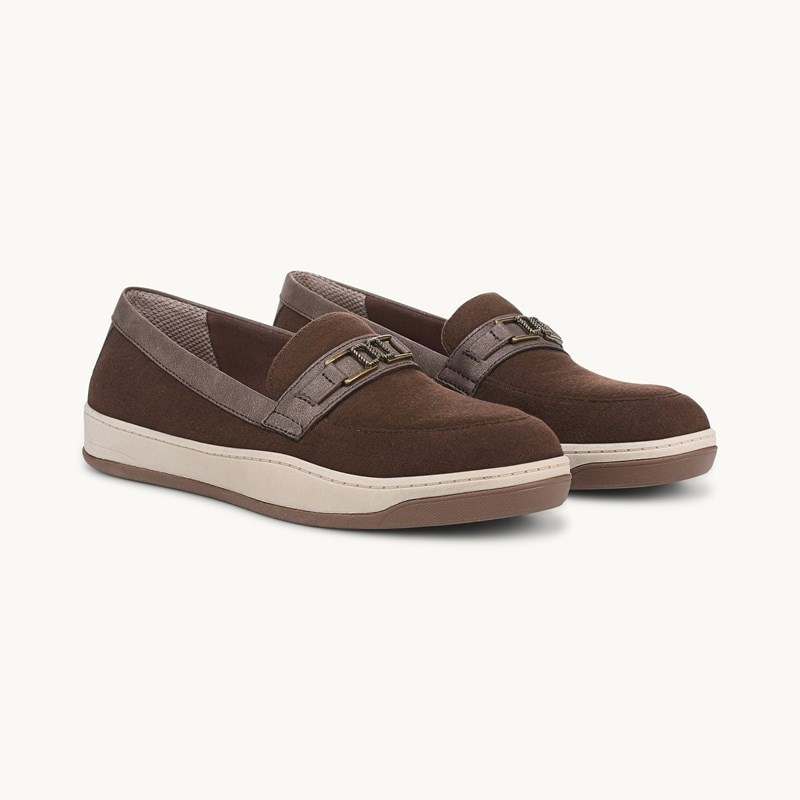 For Daydream Slip On Shoes Chocolate Torte Knit Fabric