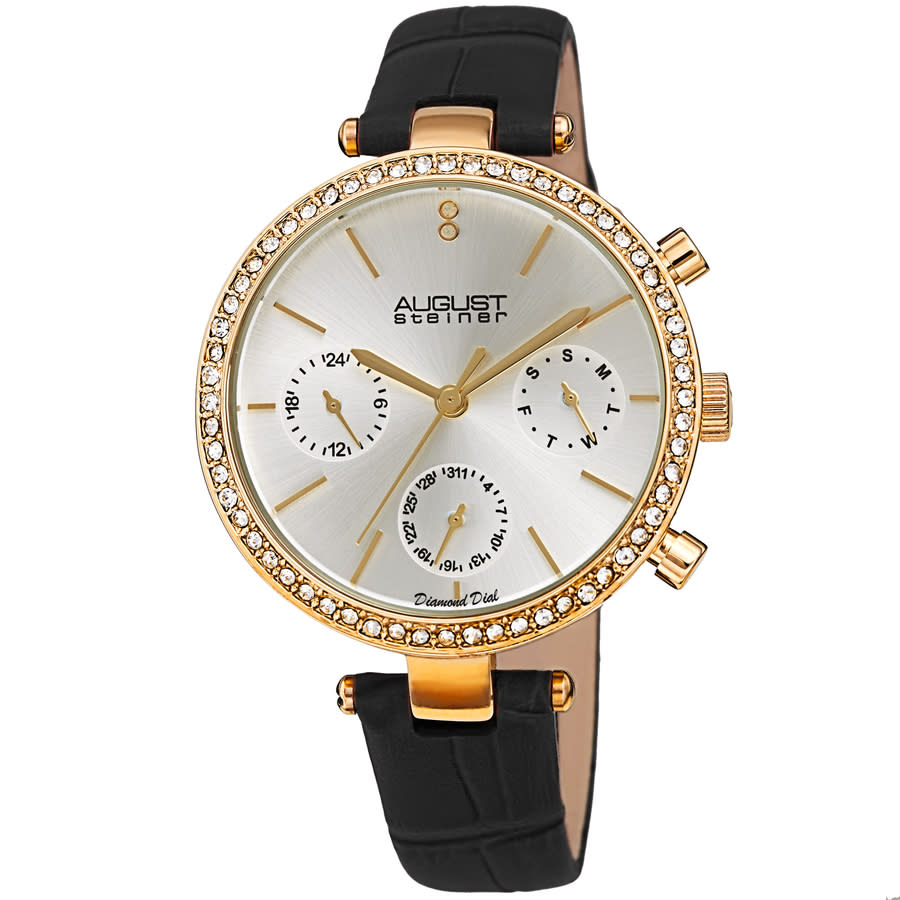 Quartz Diamond Silver Dial Ladies Watch AS8288BK