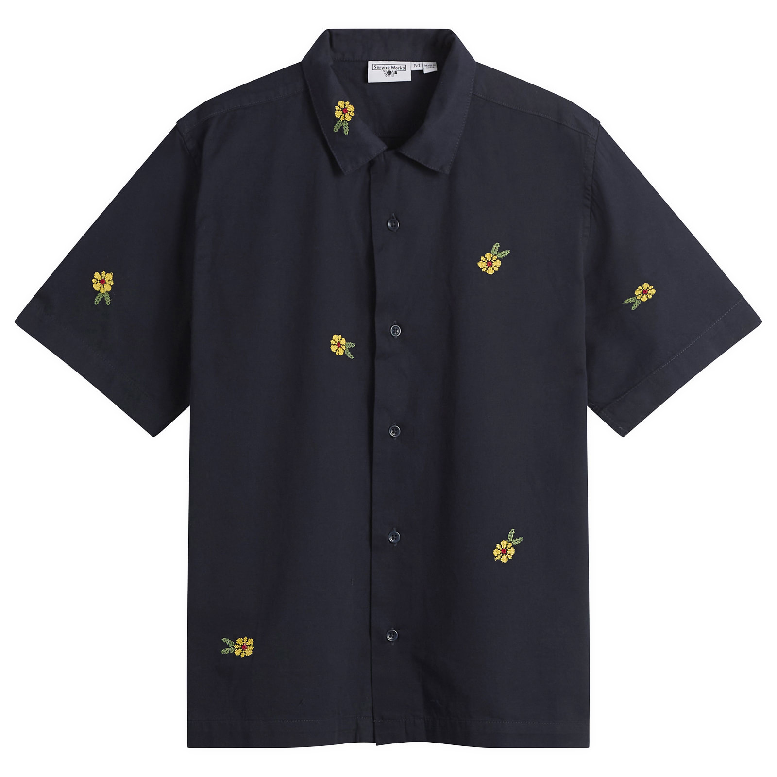 Men's Cross Stitch Shirt in Dark Navy