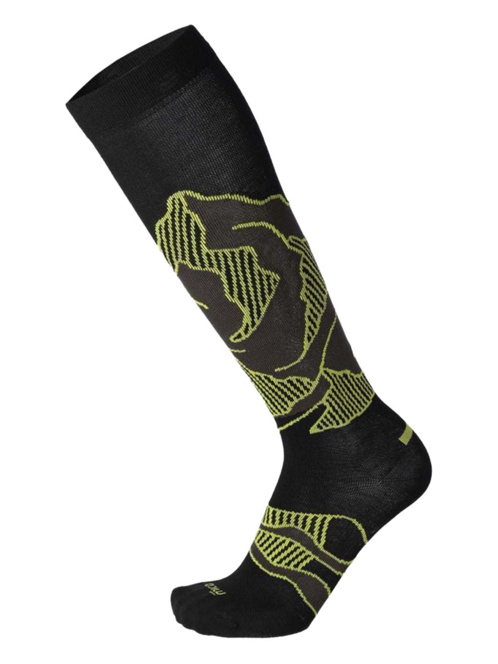Abstract-pattern print socks - Black